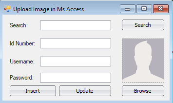 Upload Image VB.NET and MS Access Tutorial and Source code - Form Design