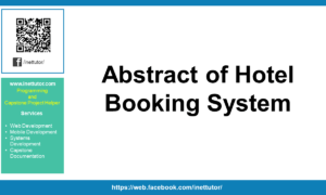 Abstract of Hotel Booking System
