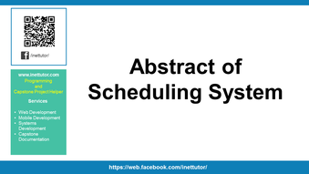 class scheduling system thesis