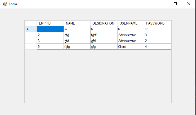 Change DataGridView Columns Title with Database Using C# - Output