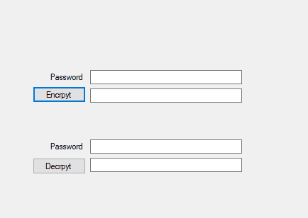 Encrypt and Decrypt Password Using C# - Output