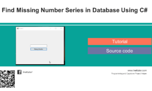 Find Missing Number Series in Database Using C#