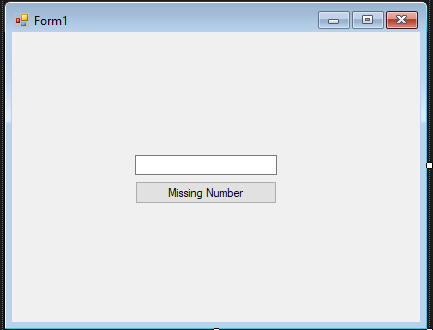 Find Missing Number Series in Database Using C# - Form Design