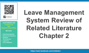 Leave Management System Review of Related Literature Chapter 2