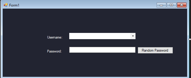 Random Password Generator in C# - Form Design