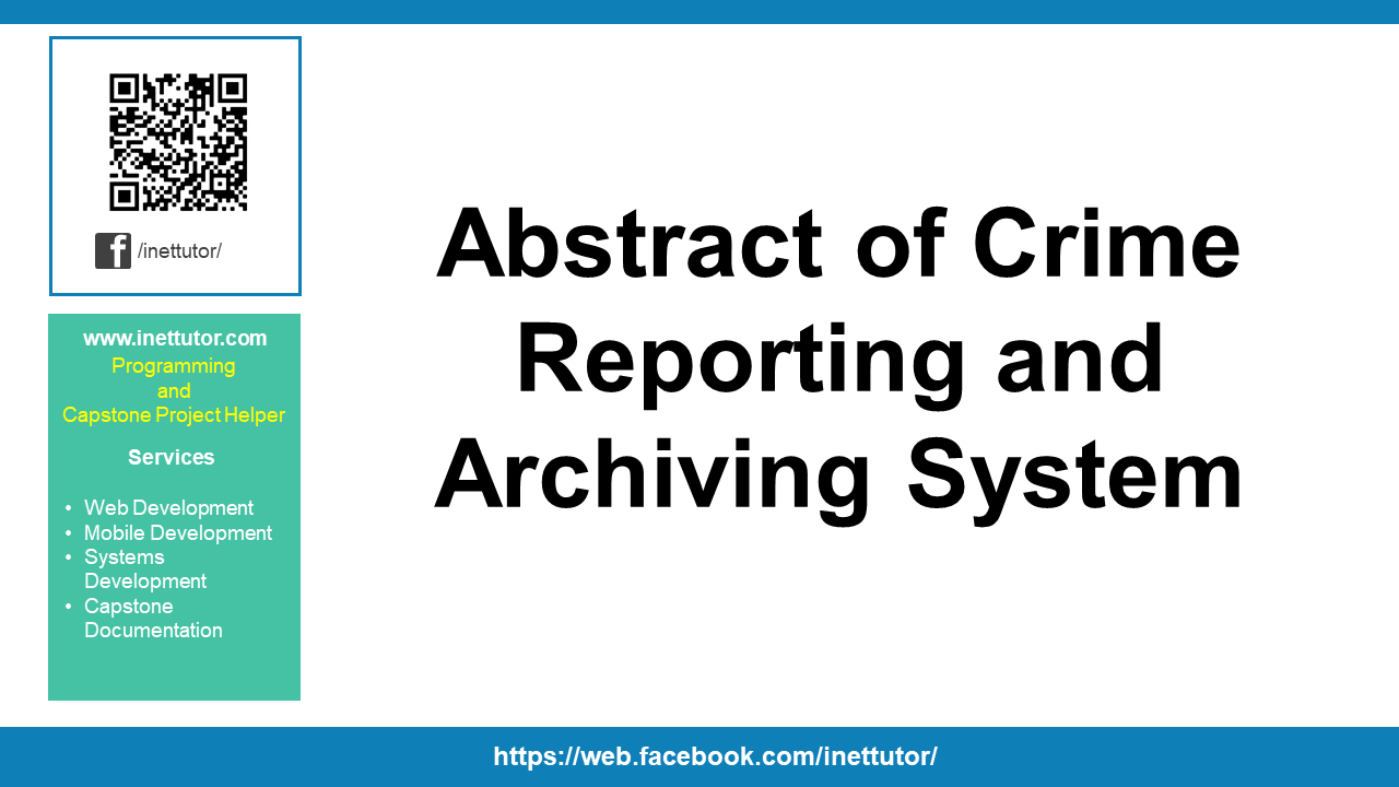 Abstract of Crime Reporting and Archiving System