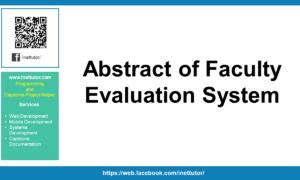 Abstract of Faculty Evaluation System