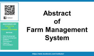 Abstract of Farm Management System