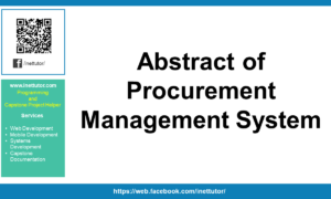 Abstract of Procurement Management System