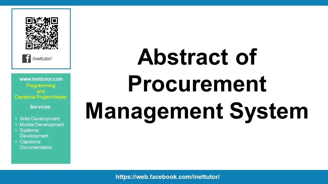 Abstract of Procurement Management System