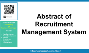 Abstract of Recruitment Management System