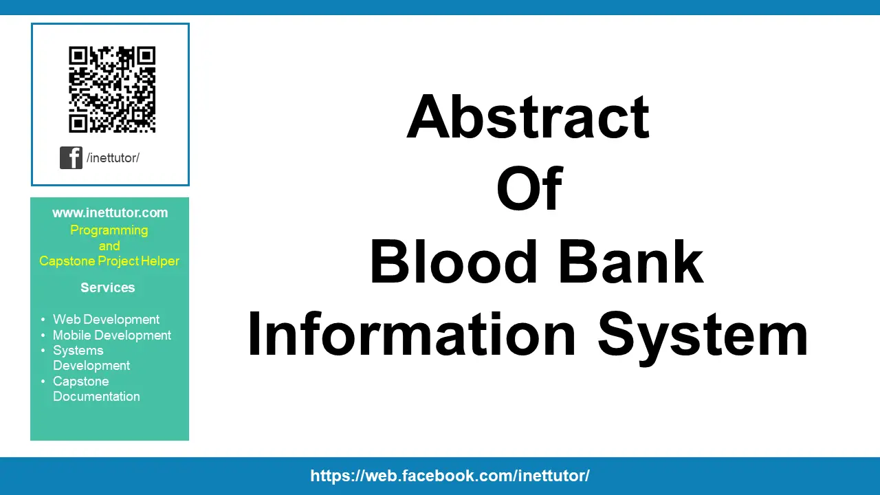 Abstract of Blood Bank Information System