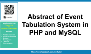 Abstract of Event Tabulation System in PHP and MySQL