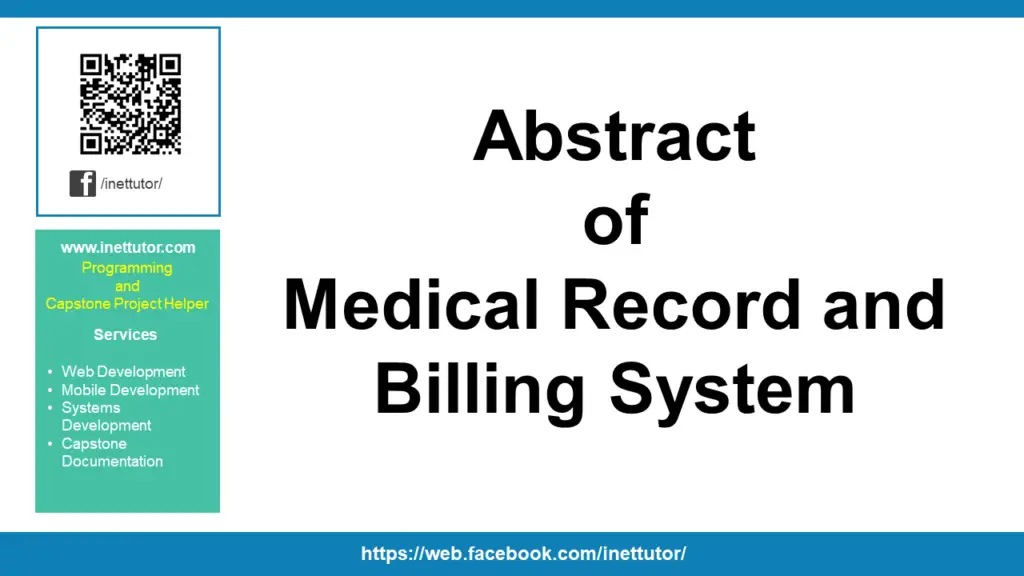 Abstract of Medical Record and Billing System