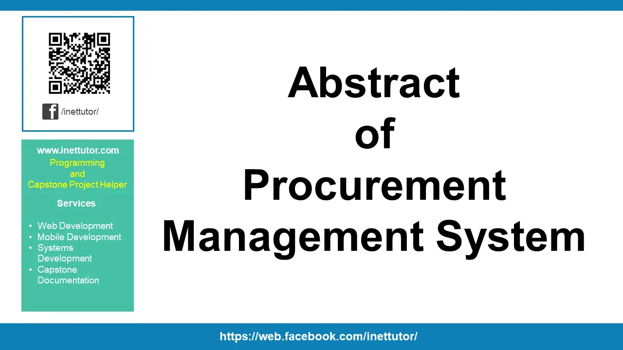 Abstract of Procurement Management System