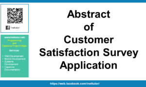 Abstract of Customer Satisfaction Survey Application