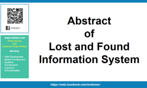 Abstract of Lost and Found Information System