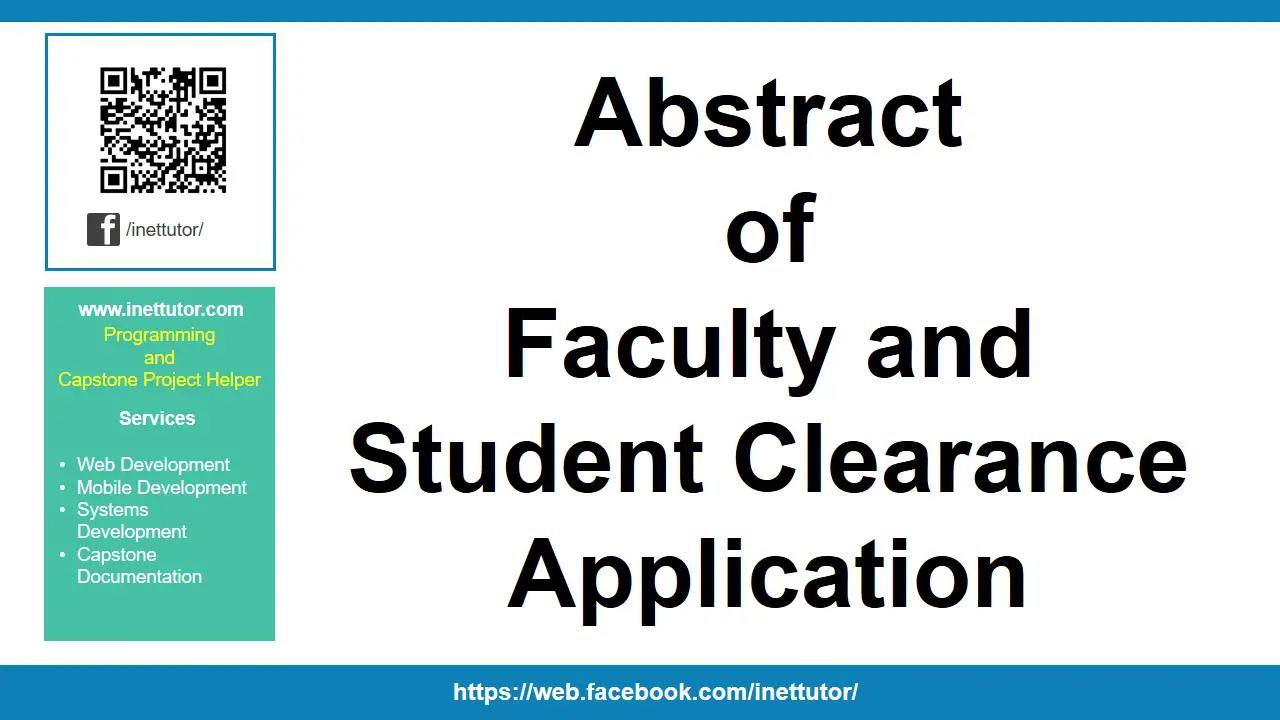 Abstract of Faculty and Student Clearance Application