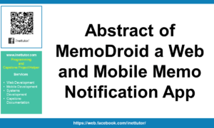 Abstract of MemoDroid a Web and Mobile Memo Notification App