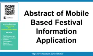Abstract of Mobile Based Festival Information Application