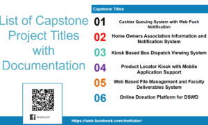 List of Capstone Project Titles with Documentation - Ads