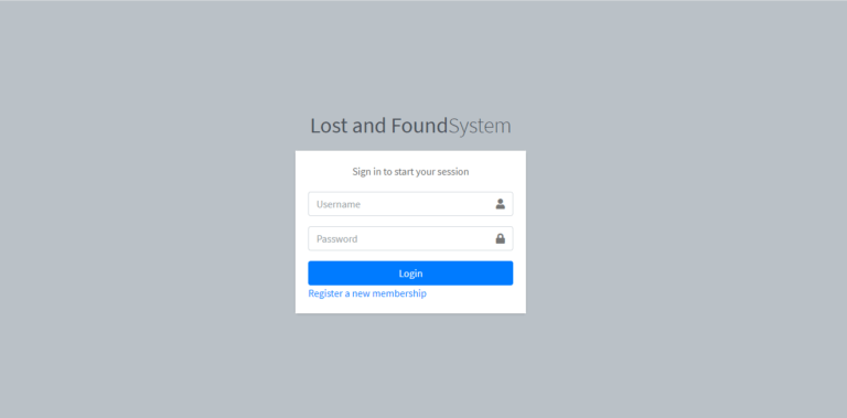 Lost and Found System Free Download Bootstrap Template - iNetTutor.com