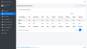 Lost and Found System Free Download Bootstrap Template