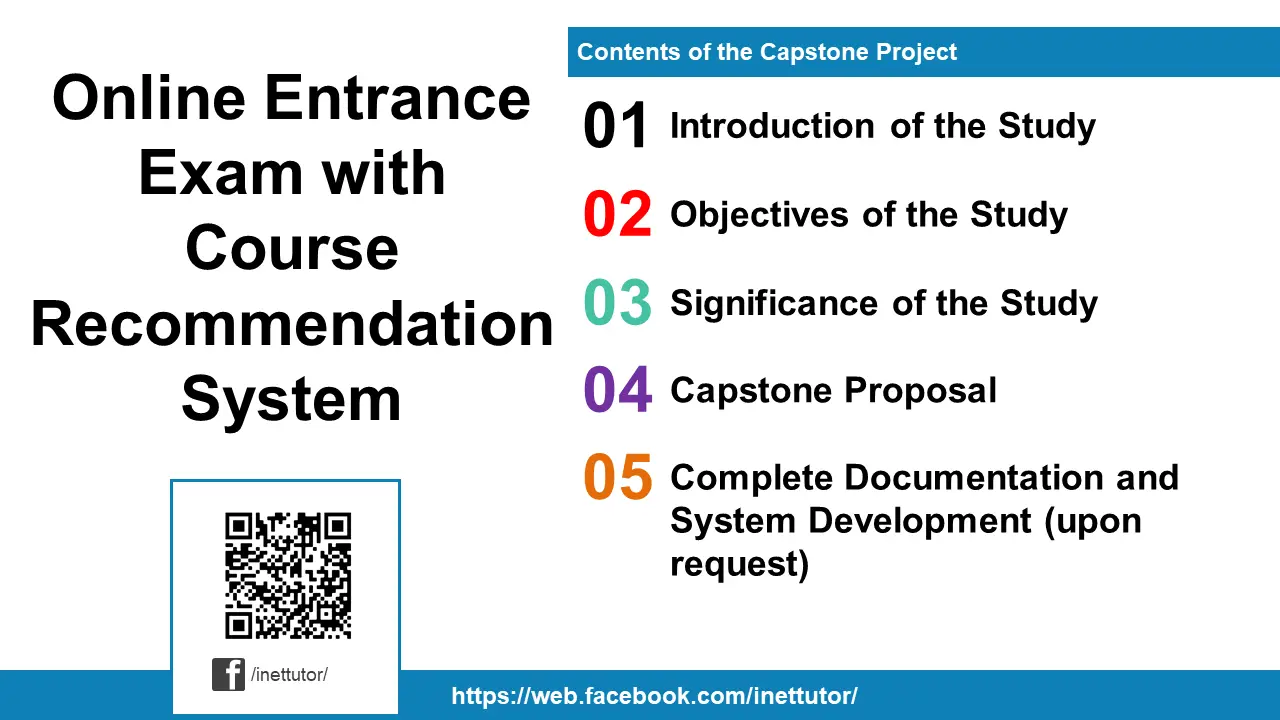 Online Entrance Exam with Course Recommendation System