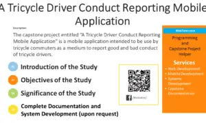 A Tricycle Driver Conduct Reporting Mobile Application