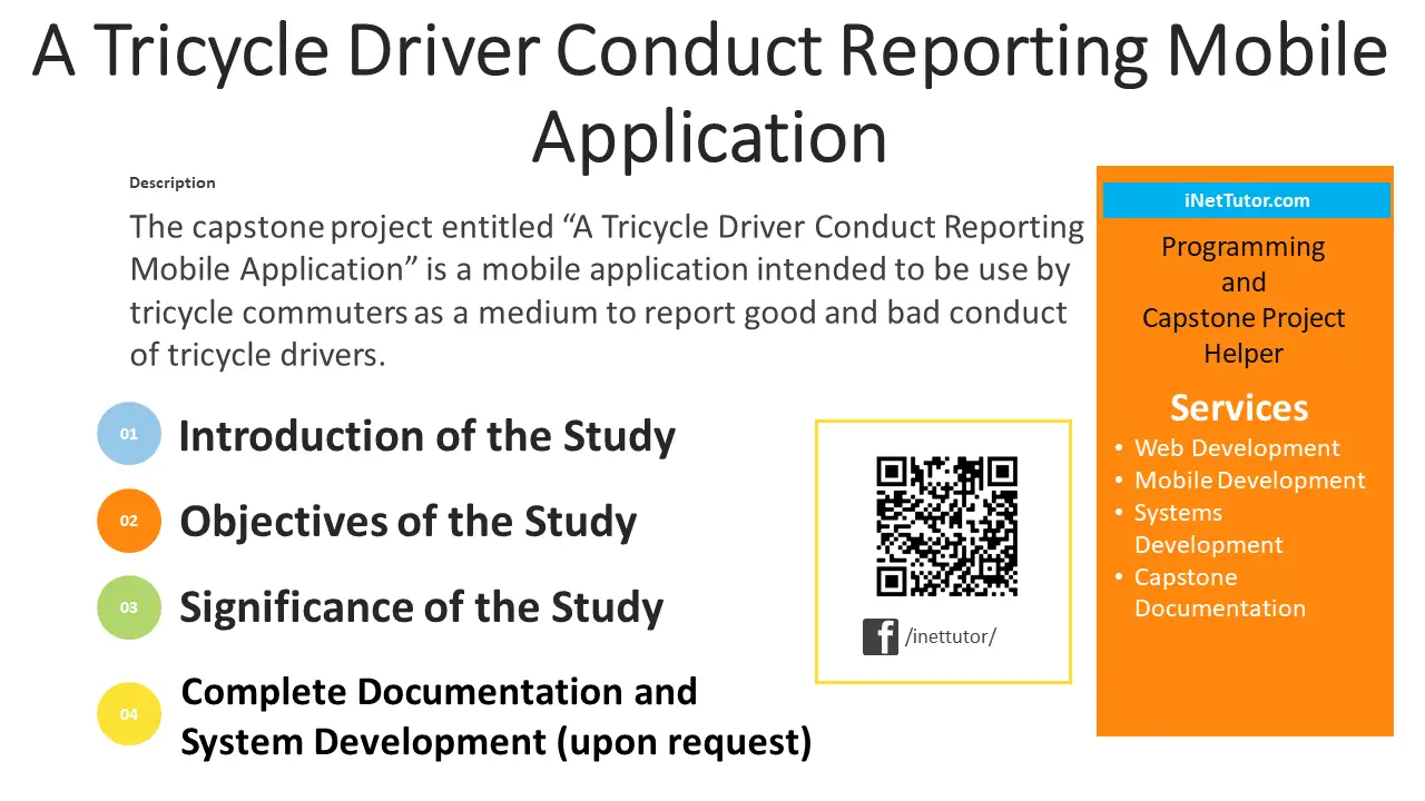 A Tricycle Driver Conduct Reporting Mobile Application
