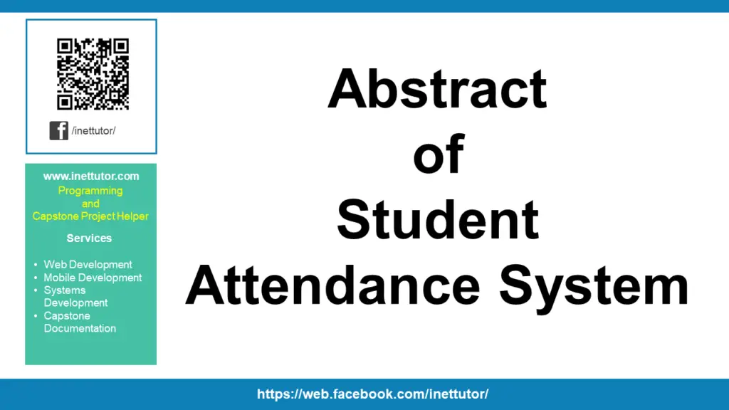 Abstract of Student Attendance System - Free Capstone 2026