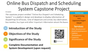 Online Bus Dispatch and Scheduling System Capstone Project