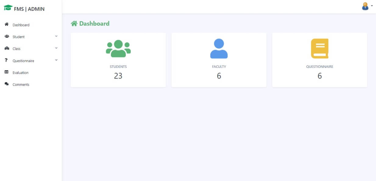 Faculty Evaluation System Free Download Bootstrap Template - Admin Dashboard