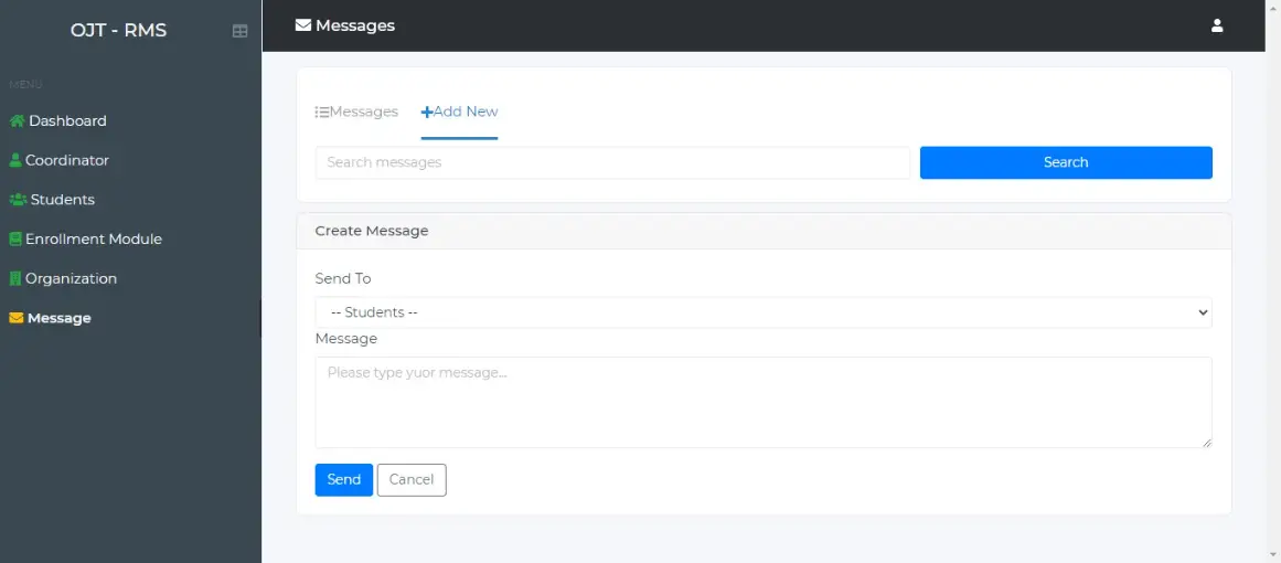 OJT Records Monitoring System Free Template - Notification Module