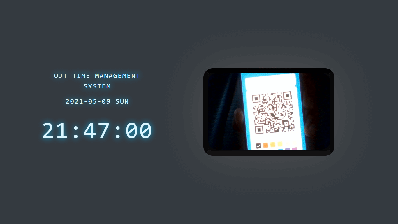 OJT Timesheet Monitoring System using QR Code - Scanning Page