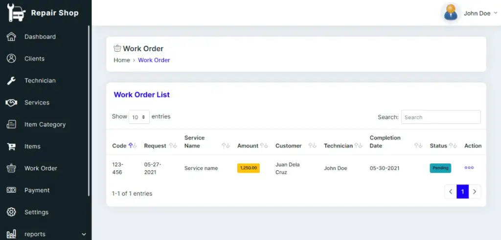 Repair Shop Management System Free Download 2025 - iNetTutor.com