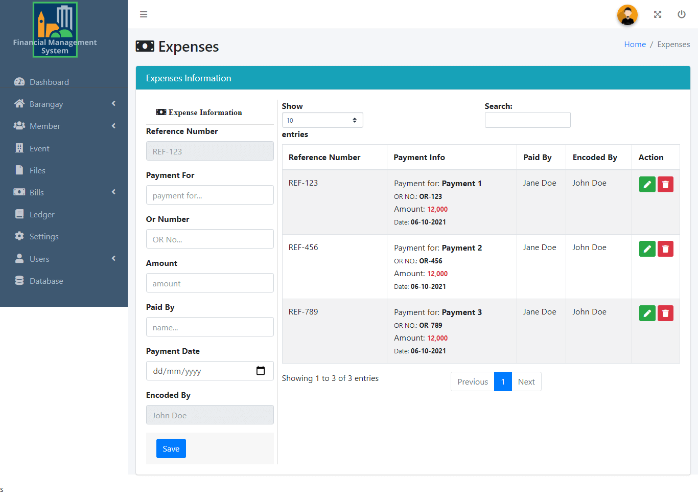 Financial Management with SMS Free Download Template - Payment Management