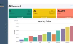 Free Driving School Management System Template - Admin Dashboard