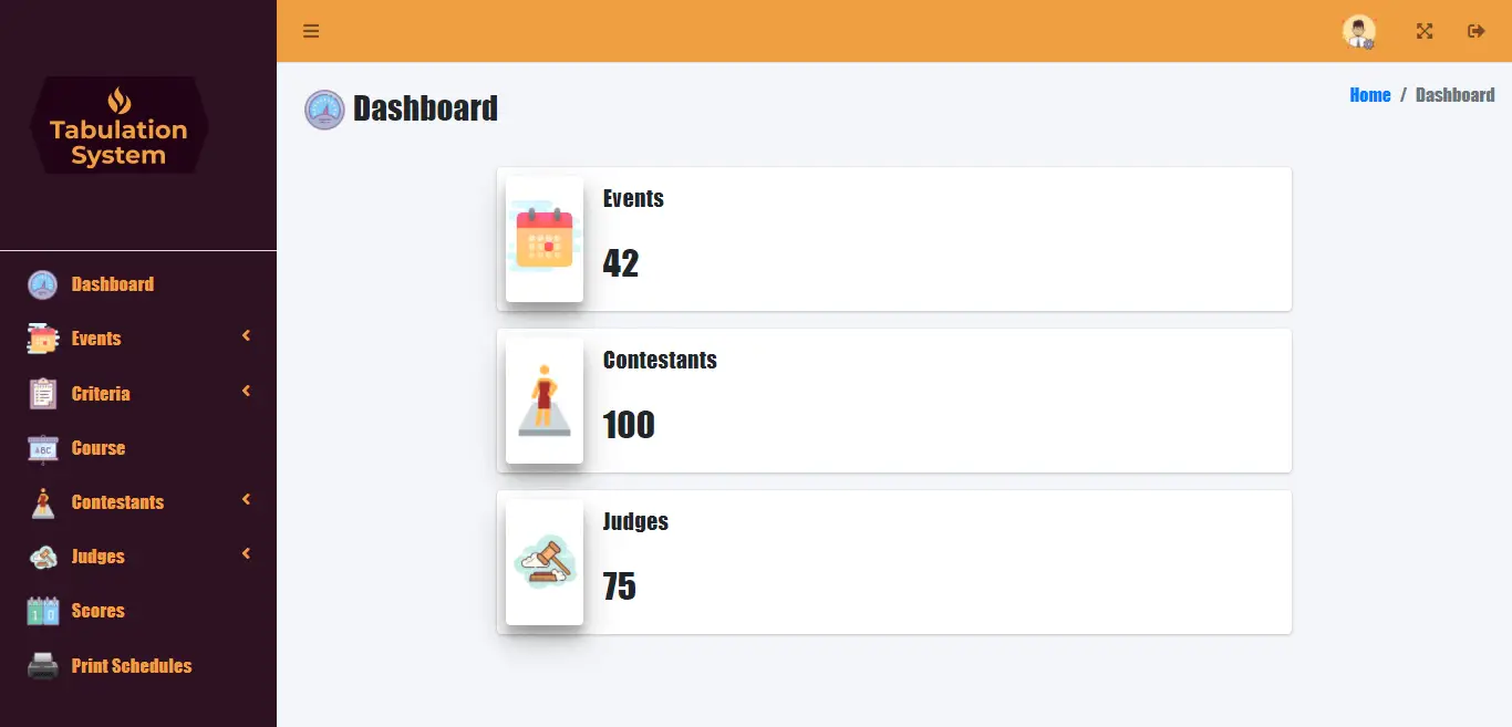 Online Tabulation System Free Download - Admin Dashboard