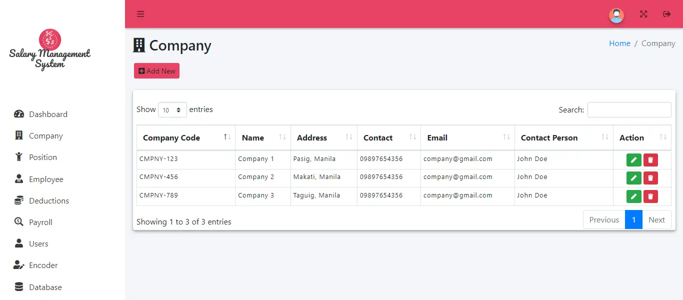 Online and SMS Based Salary Notification - Manage Company