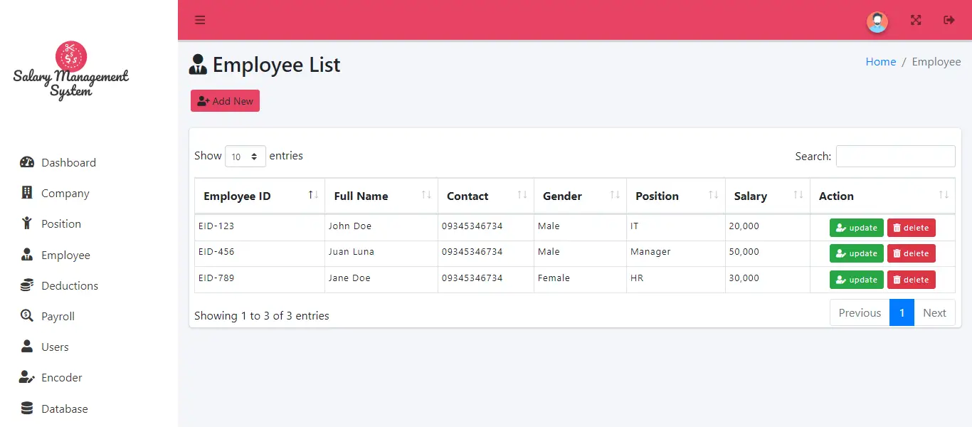 Online and SMS Based Salary Notification - Manage Employee Information