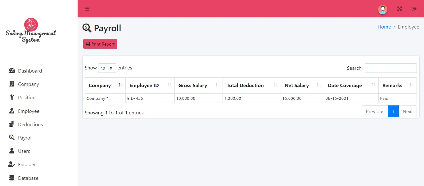 Online and SMS Based Salary Notification - Payroll Information