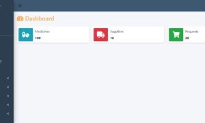 Pharmacy Stocks Management Free Template - Dashboard