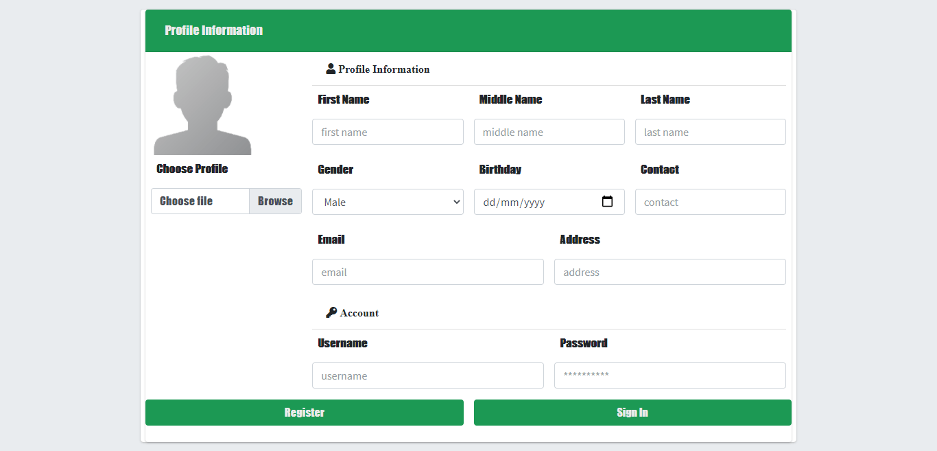 Waste Management with Reward System - Account Registration