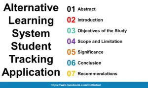Alternative Learning System Student Tracking Application