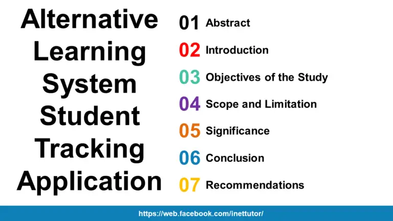 Alternative Learning System - Free Capstone 2021