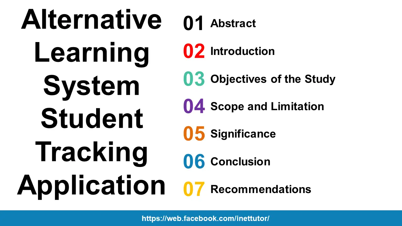 Alternative Learning System Student Tracking Application