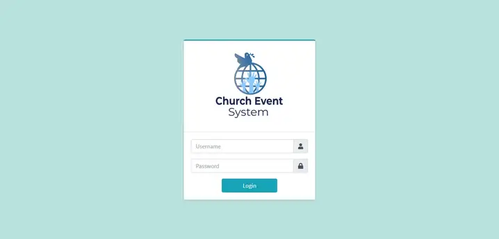 Church Event Management System - Login Form