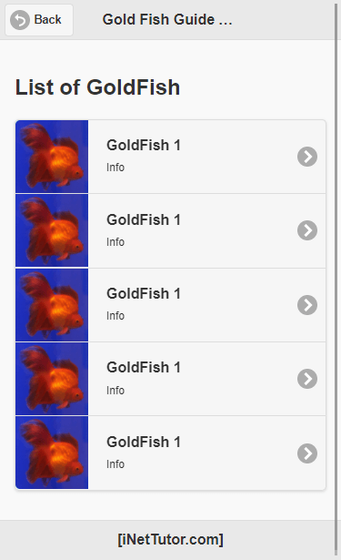 How to design Gold Fish Guide Application UI