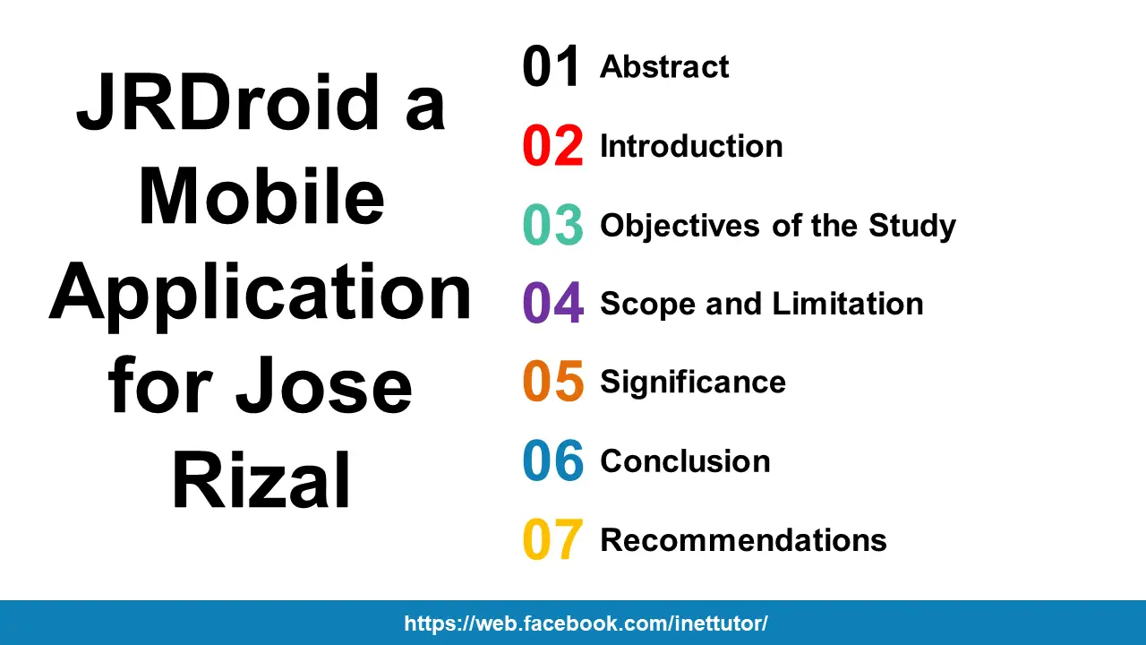 JRDroid a Mobile Application for Jose Rizal